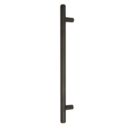 Windsor 8191, Round Profile, Brass Pull Handle Pair Round 400mm OA in Dark Roman Brass