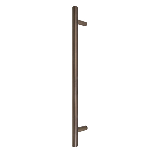 Windsor 8191, Round Profile, Brass Pull Handle Pair Round 400mm OA in Matt Antique Bronze