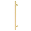Windsor 8191, Round Profile, Brass Pull Handle Pair Round 400mm OA in Matt Satin Brass