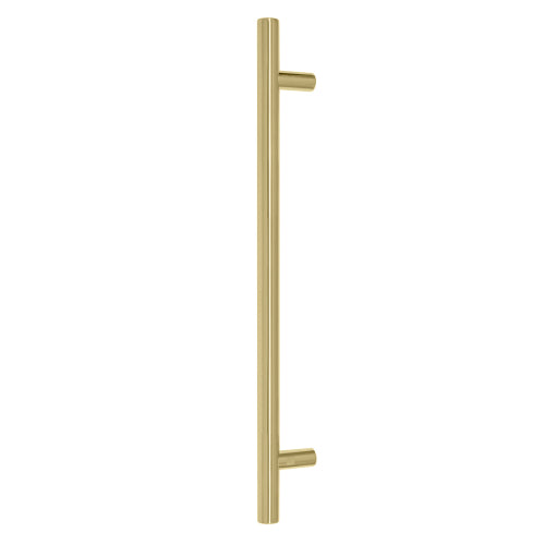 Windsor 8191, Round Profile, Brass Pull Handle Pair Round 400mm OA in Polished Brass