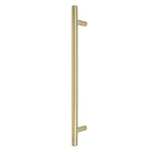 Windsor 8191, Round Profile, Brass Pull Handle Pair Round 400mm OA in Satin Brass Unlaquered