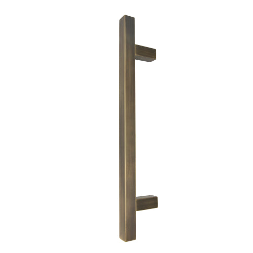Windsor 8192, Square Profile, Brass Pull Handle Pair Square 300mm OA in Brushed Bronze