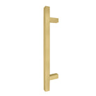 Windsor 8192, Square Profile, Brass Pull Handle Pair Square 300mm OA in Matt Satin Brass