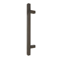 Windsor 8192, Square Profile, Brass Pull Handle Pair Square 300mm OA in Natural Bronze