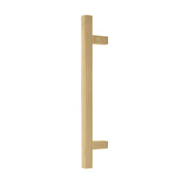 Windsor 8192, Square Profile, Brass Pull Handle Pair Square 300mm OA in Polished Brass