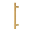Windsor 8192, Square Profile, Brass Pull Handle Pair Square 300mm OA in Polished Brass Unlacquered