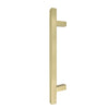 Windsor 8192, Square Profile, Brass Pull Handle Pair Square 300mm OA in Satin Brass Unlaquered