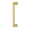 Windsor 8193, Square Profile, Brass Pull Handle Pair 235mm OA in Matt Satin Brass