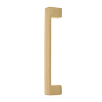 Windsor 8193, Square Profile, Brass Pull Handle Pair 235mm OA in Polished Brass