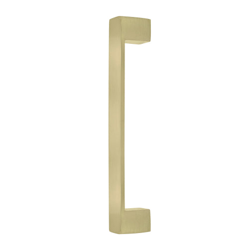 Windsor 8193, Square Profile, Brass Pull Handle Pair 235mm OA in Satin Brass Unlaquered