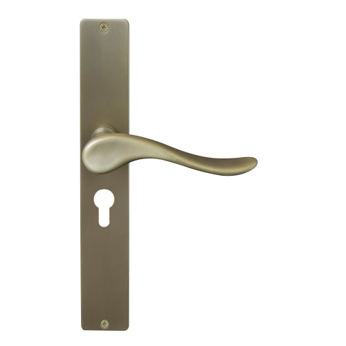 Haven Square Backplate E48 Keyhole in Roman Brass