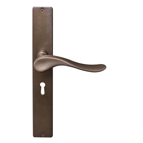 Haven Square Backplate Std Keyhole in Matt Antique Bronze