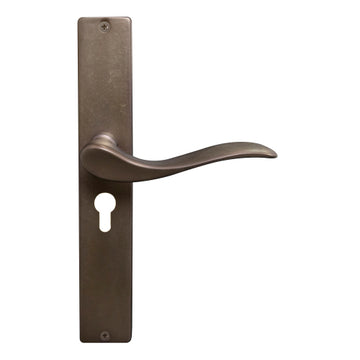 Hermitage Square Backplate E48 Keyhole in Matt Antique Bronze