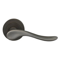 Haven 64mm Large Rose Lever Set in Dark Roman Brass