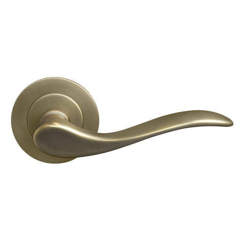 Hermitage 64mm Large Rose Lever Set in Roman Brass