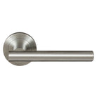 Charleston 52mm Round Rose Lever Set in Brushed Nickel