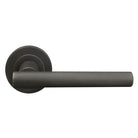 Charleston 52mm Round Rose Lever Set in Dark Roman Brass