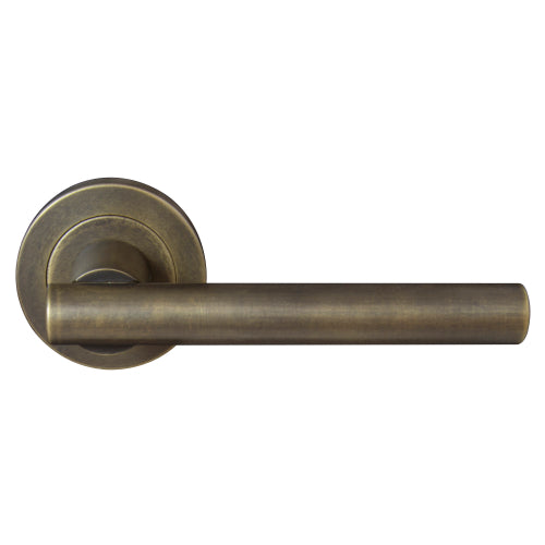 Charleston 52mm Round Rose Lever Set in Oil Rubbed Bronze