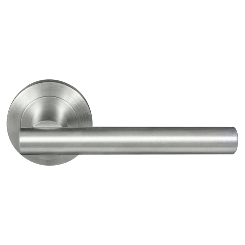 Charleston 52mm Round Rose Lever Set in Satin Chrome