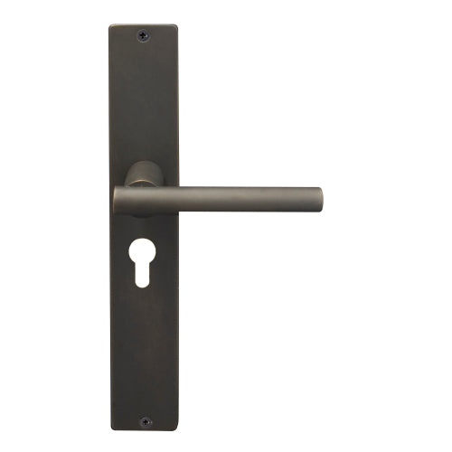 Charleston Square Backplate E48 Keyhole in Dark Roman Brass