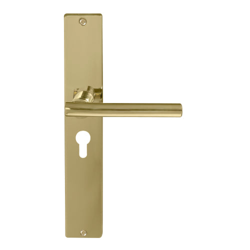 Charleston Square Backplate E48 Keyhole in Polished Brass