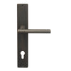 Charleston Square Backplate E85 Keyhole in Dark Roman Brass