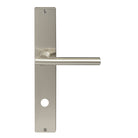 Charleston Square Backplate - Priv 85mm in Brushed Nickel