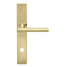 Charleston Square Backplate - Priv 85mm in Satin Brass Unlaquered