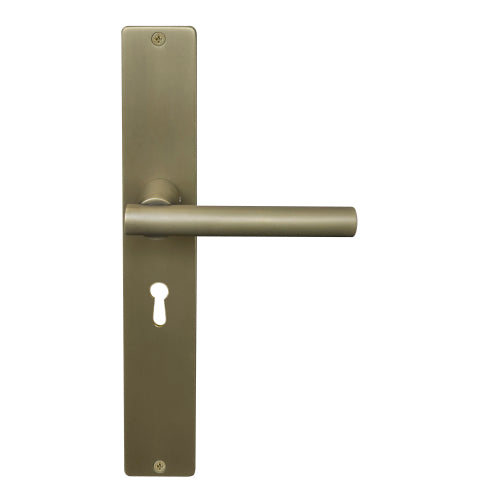 Charleston Square Backplate Std Keyhole in Roman Brass