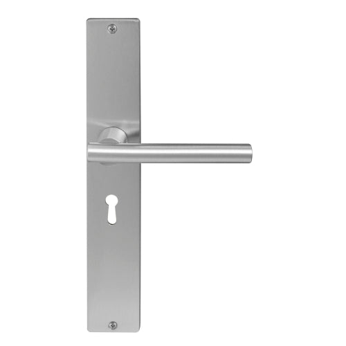 Charleston Square Backplate Std Keyhole in Satin Chrome