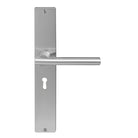 Charleston Square Backplate Std Keyhole in Satin Chrome