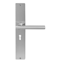 Charleston Square Backplate Std Keyhole in Satin Chrome