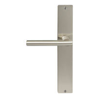 Charleston Square Backplate Dummy Lever - LH in Brushed Nickel