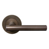 Charleston 64mm Large Rose Lever Set in Matt Antique Bronze