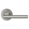Charleston 64mm Large Rose Lever Set in Satin Chrome