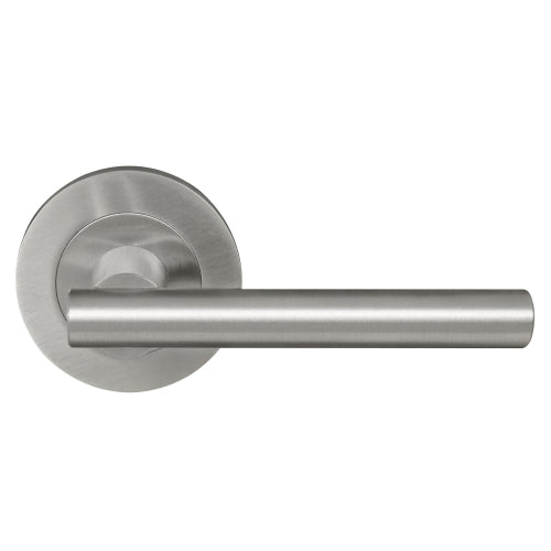 Charleston 64mm Large Rose Lever Set in Satin Chrome