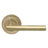 Charleston 64mm Large Rose Lever Set in Satin Brass Unlaquered