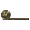 Chalet 52mm Round Rose Lever Set in Brushed Bronze
