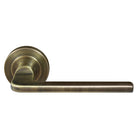 Chalet 52mm Round Rose Lever Set in Brushed Bronze