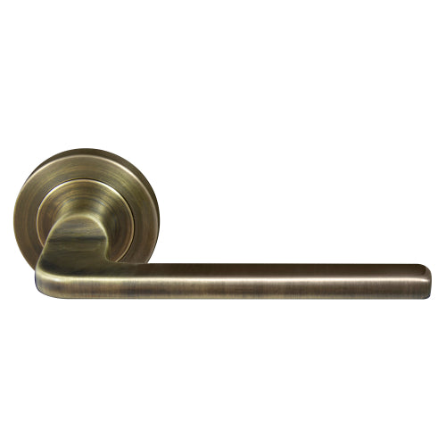 Chalet 52mm Round Rose Lever Set in Brushed Bronze