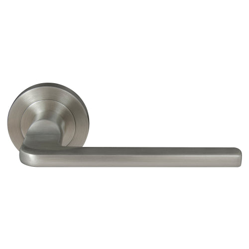 Chalet 52mm Round Rose Lever Set in Brushed Nickel