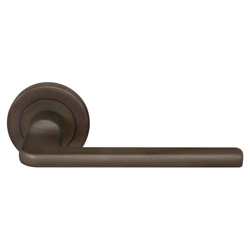 Chalet 52mm Round Rose Lever Set in Matt Antique Bronze