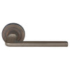 Chalet 52mm Round Rose Lever Set in Natural Bronze