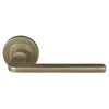 Chalet 52mm Round Rose Lever Set in Roman Brass