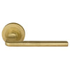 Chalet 52mm Round Rose Lever Set in Rumbled Brass