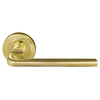 Chalet 52mm Round Rose Lever Set in Polished Brass Unlacquered