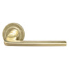 Chalet 52mm Round Rose Lever Set in Satin Brass Unlaquered