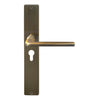 Chalet Square Backplate E48 Keyhole in Brushed Bronze
