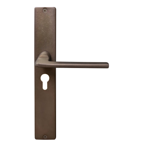 Chalet Square Backplate E48 Keyhole in Matt Antique Bronze
