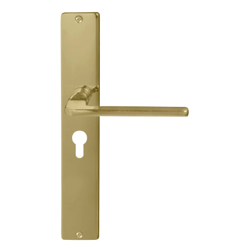 Chalet Square Backplate E48 Keyhole in Polished Brass